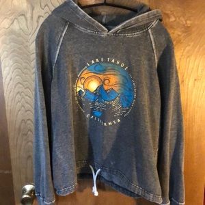 Lake Tahoe hoodie with drawstring bottom